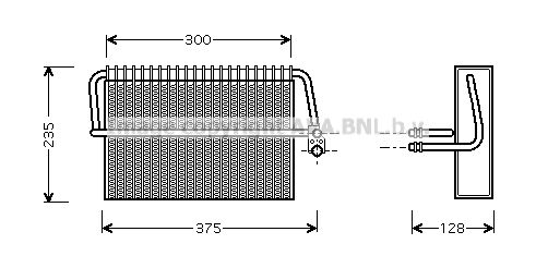 AVA QUALITY COOLING Iztvaikotājs, Gaisa kondicionēšanas sistēma MSV325